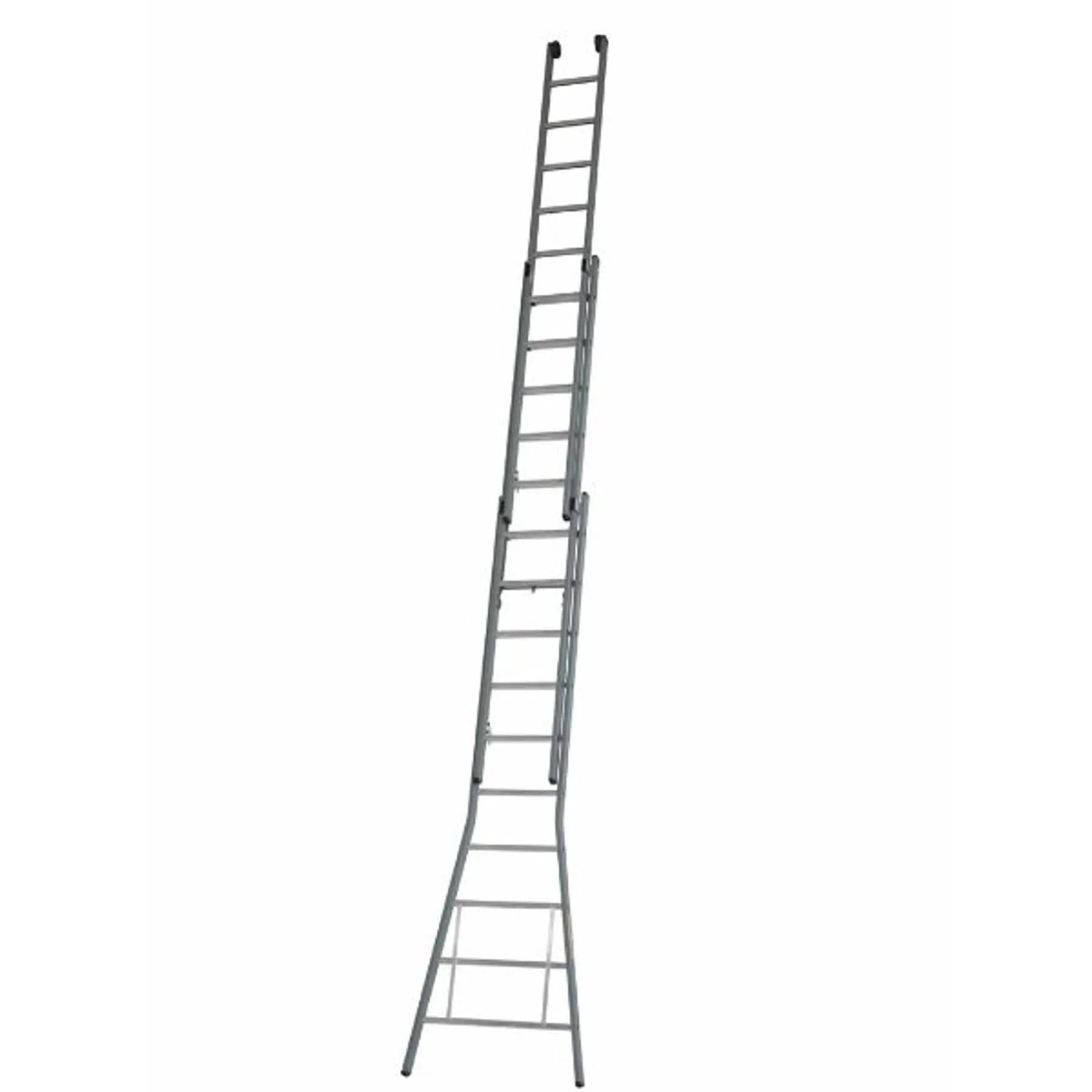 Dirks 3 delige opsteekladder 3x14 ongecoat