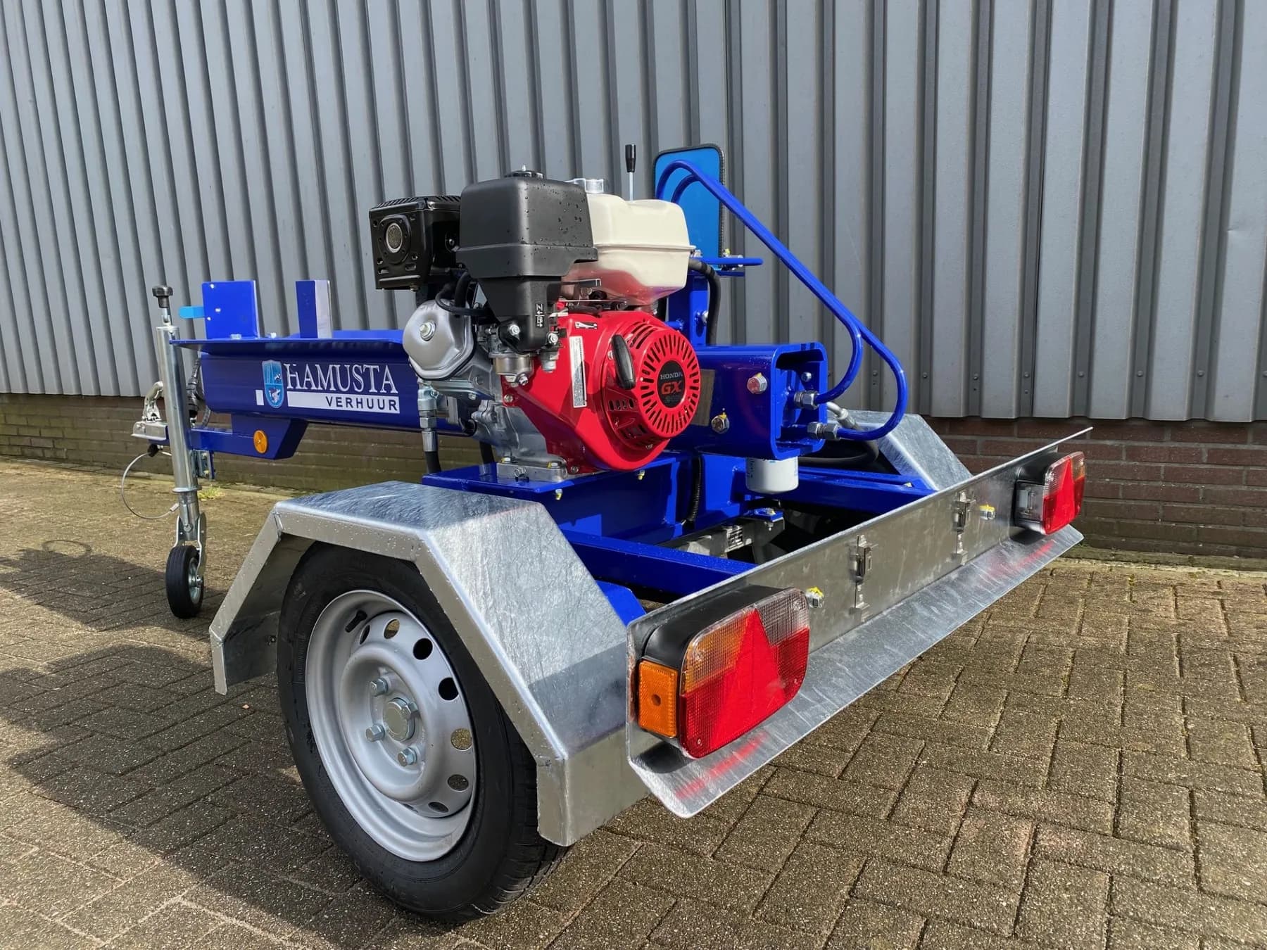 Dubbelwerkende aanhanger houtklover 20 ton